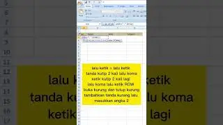 Cara membuat nomor otomatis di Excel 2007 #carraanda #excel #tutorialexcel