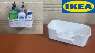 IKEA Tisken Cleaning Supplies Basket With Suction Cup White