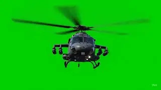 Green screen helicopter flying