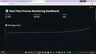 OS Process Monitor Dashboard Using Python & Streamlit | Real-Time System Monitoring 