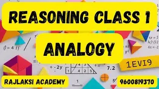 REASONING - ANALOGY CLASS 1 - #rajlaksi #tnpscgroup2amains