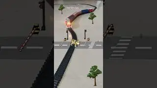 The cow is stuck at the railway crossing and the train is approaching fast | Animation | Cow Videos