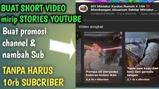 Cara membuat stories video singkat di youtube | tutorial | kreatif TV