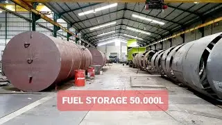 BEGINI PROSES PEMBUATAN TANGKI SOLAR 50.000L DI WORKSHOP‼️ - PART 1