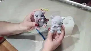 KITTEN FIGURE made from sugar paste using a silicone mold.