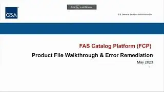 The Product File & Error Remediation in FCP - MAS Vendor Training