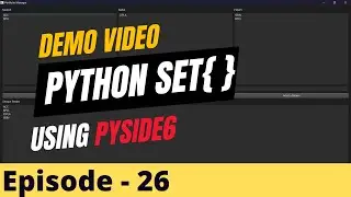 Exploring Python Sets with Pysdie6: A Hands-On Demo | Tutorial In Hindi | Episode - 26
