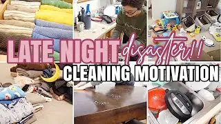 LATE NIGHT DISASTER MEGA CLEANING MOTIVATION / AFTER DARK CLEAN WITH ME 2021 / SPEED CLEANING