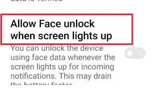 How To Enable Disable Allow Face Unlock When screen lights up Settings in Redmi Xiaomi Phones