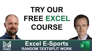 Text Functions: Video 5 - Random Weekend TEXTSPLIT workings