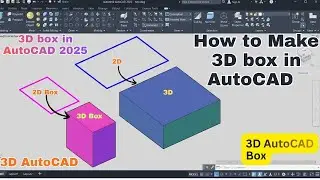 how to make 3d box in autocad 2025 | 3d autocad box