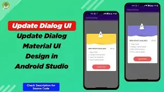 Show custom Update Available Dialog with material UI design in Android Studio