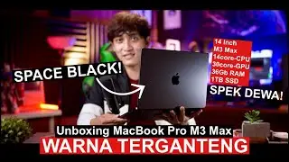 KERENN POLL!! Space Black MacBook Pro M3 Max Unboxing Indonesia 2023