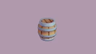 Blender: Handpainted Barrel