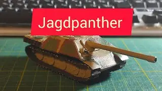 Jagdpantеr из бумаги и картона. Видео туториал.
