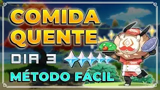 Comida Quente - Dia 3 Genshin Impact | Melhor Rota, FÁCIL E SEM ENROLAÇÃO! | Novo evento de entregas