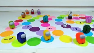 Настольная игра Among Us своими руками. Как слепить Among Us. DIY Game Among Us.