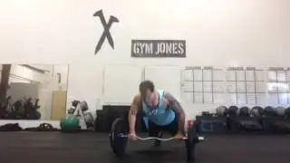 Advanced push-up - on an EZ bar