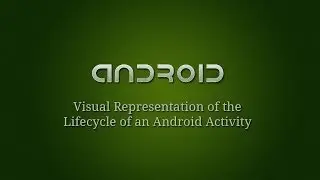 Android Development - 5 - Lifecycle of an Activity Visual Representation