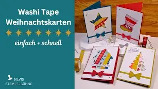 Washi Tape Weihnachtskarten /DIY Christmas / Nikolaus / Kreative Kartentechnik / Stampin' Up!