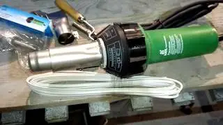 Construction hair dryer for gluing PVC membrane, bumpers, plastic. Hot air gun