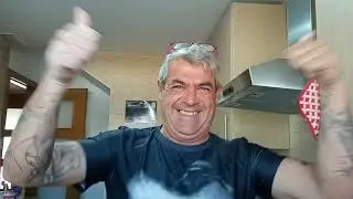 Making bread at home.