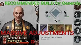 Great Conqueror 2 Shogun Recommended Build for Generals Chapter 15 Major Adjustments