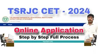 TSRJC CET Online Application 2024 #tsrjc
