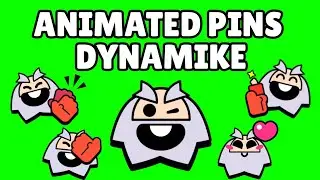 Dynamike Pins (Animated) | Brawl Stars | Green Screen