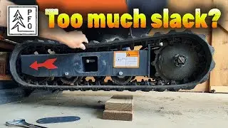 How to adjust the track tension on a mini excavator