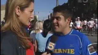 Bernie Salazar at the Chicago Marathon