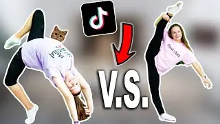 IMITATING TIK TOK GYMNASTICS WITH Vika, CAN WE DO IT? | Daniela Golubeva