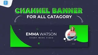 how to make professional channel banner🔥|| for all catagory channel || Using pixellab