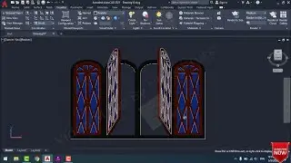 autocad 3D | How to make 3D window in autocad || Arch shape window