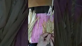 Вязание жгута из кукурузных початков. Урок N4