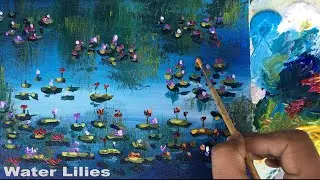 Water Lilies Painting | How To Paint Water Lily