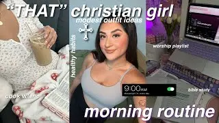 9AM "THAT" CHRISTIAN GIRL MORNING ROUTINE: holy girl healthy habits & modest outfit ideas ft romwe ♱