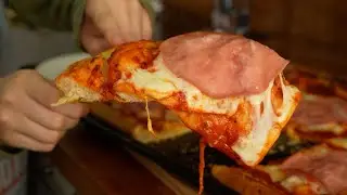 My son's masterpiece: the perfect homemade pizza. Never frozen pizza again!!!