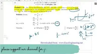 FLUID MECHANICS || R.K BANSAL|| CHAPTER 1 || Properties of Fluids || Example 1.13