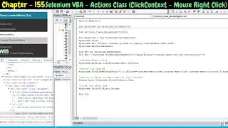 Selenium VBA - Actions Class (ClickContext or Mouse Right Click)