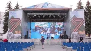 Outdoor Flexible LED Screen P6 Galaxias Setting (From LED Screen Service in Moscow)