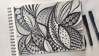 Zentangle art || Doodle patterns || Zen-doodle || mandala art