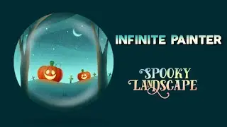 Spooky Halloween Landscape illustration| Infinite Painter app (mobile)| Full process video