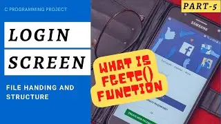 #5 C Program to make Login screen in C Programming||DELETING A ACCOUNT||Part-5