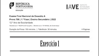 Proposta de resolução Desenho A, 1ª Fase, 2022, Exercício 1