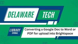 Converting a Google Doc to Word or PDF