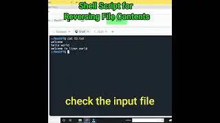 Reversing File Contents Shorts using Linux Shell Script | Bash Script 