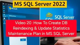 Video 20: How To Create DB Reindexing & Update Statistics Maintenance Plan in MS SQL Server