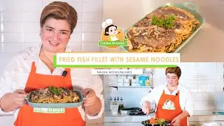 Fried Fish Fillet with Sesame Noodles♥️