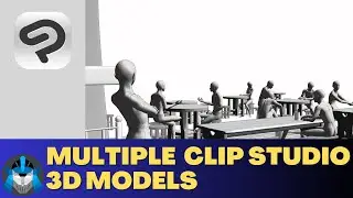 Working with Multiple models In Clip Studio Paint 2.0